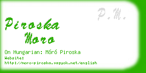piroska moro business card