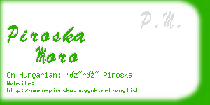 piroska moro business card